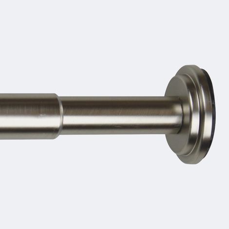 Kit tringle à rideaux extensible 60-90cm Entre-Mur Nickel Mat - Boulet (1/5)