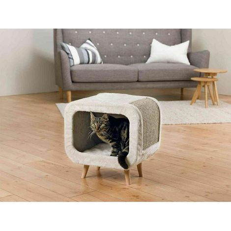 Trixie Alicia lit pour chat gris clair 48x48x38 cm (1/3)