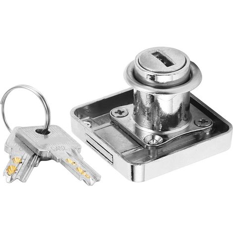 Serrure de porte de tiroir, serrure à clé d'ordinateur, serrure pour mobilier de bureau, serrure pour classeur 138-22 (1/5)