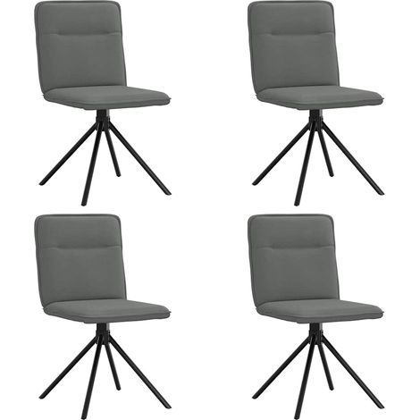 Lot de 4 Chaises à manger,Chaise de cuisine gris foncé tissu CFW57382 (1/5)
