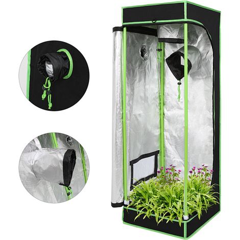 TolleTour Armario de cultivo interior con tela Oxford 600D resistente, ignífuga y antidesgarro 40x40x120cm (1/5)