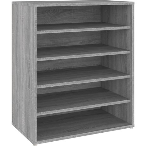 Scarpiera Sonoma 60 x 35 x 70 cm in legno ingegnerizzato grigio 020043429