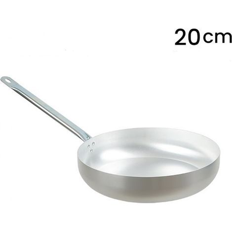 Trade Shop - SALTAPASTA PADELLA IN ALLUMINIO CON MANICO METALLO Ø20-22-24 CM UTENSILE PER CUCINA -     -durchmesser 20cm  -