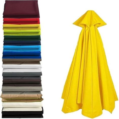 Ersatzdach für freitragende Sonnenschirme, 3,35 m – 8 Streben, Stoffbezug aus UV-beständigem Polyester für Garten, Terrasse und Hinterhof (Gelb)