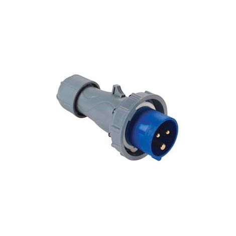 SPINA INDUSTRIALE VOLANTE BLU 2P+E CEE IP67 16A colore blu
