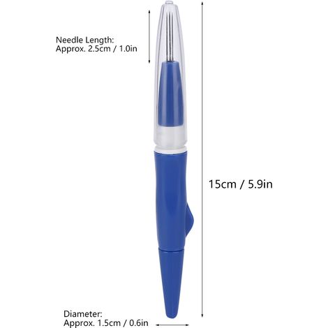 Stylo à Trois Aiguilles pour Travail du Feutre DIY - Support Plastique, Aiguilles Inox, Portable (15cm) (1/5)