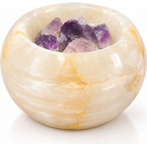 LED-Duftlampe aus Afghan-Onyx Naturstein, 12 cm, Aromadiffusor ohne Wasser (1/5)