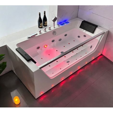 Vasca Idromassaggio Full Optional Led Ozono, Riscaldatore 170x80x61cm Sicorage Airla