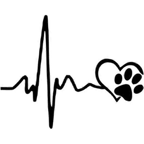 Autocollants populaires pour l'extérieur de voiture, motif cœur et patte de chien, décoration de capot. (1/5)