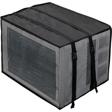 CCYKXAHousses de climatisation ventilées pour unités extérieures Les housses de climatisation d'hiver noires résistent à la pluie et à la neige (1/5)