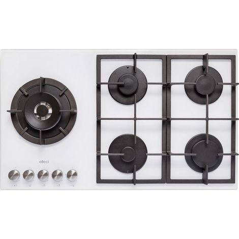 Piani cottura da incasso elleci Quadro 90 2018 Keratek Plus 96 Bianco Assoluto in vetro cristallo PKCQ90296DS (1/2)
