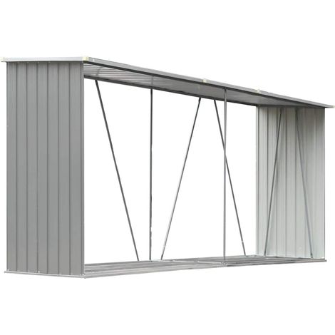Maison Exclusive - Capannone da Giardino in Acciaio Zincato 330x84x152cm Grigio