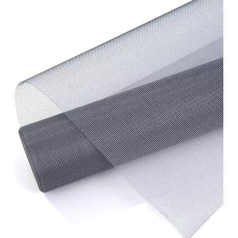 Moustiquaire Fibre De Verre - 1 Rouleau - Gris - 17 Mailles - Anti Insectes - Fenêtre Et Porte - 150x200cm (1/5)