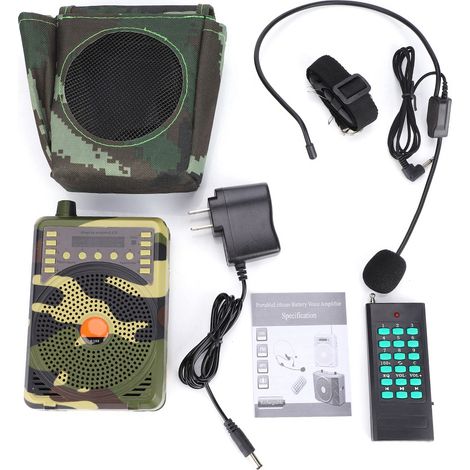 Appareil d'Appel d'Oiseaux Électronique Portable avec Télécommande, Enceinte MP3 et Leurres de Chasse (Prise US) (1/5)
