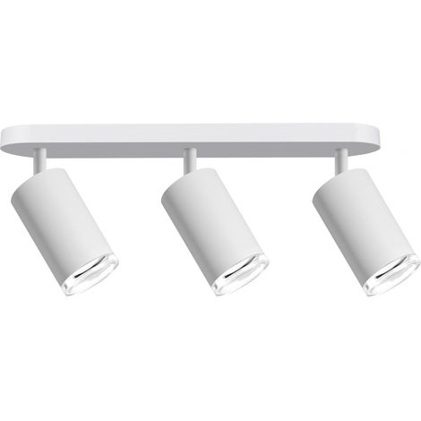 Applique/plafonnier 3 spots orientables blanc GU10 Polux (1/5)