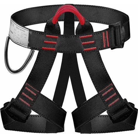 KZQ – Harnais de sécurité escalade et alpinisme – Ajustement optimal 80-140 cm – Résistance 23 kN – Confort avec anneau de charge (1/5)