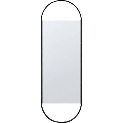 Miroir Décoratif Mural Style Moderne 40 x 120 cm en Métal Noir Vallery (1/5)