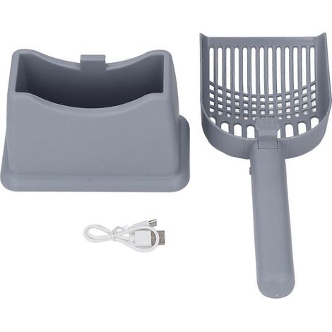 Pelle à litière électrique pour chat, puissante et vibrante, rechargeable, silencieuse, portable et sans fil. (1/4)