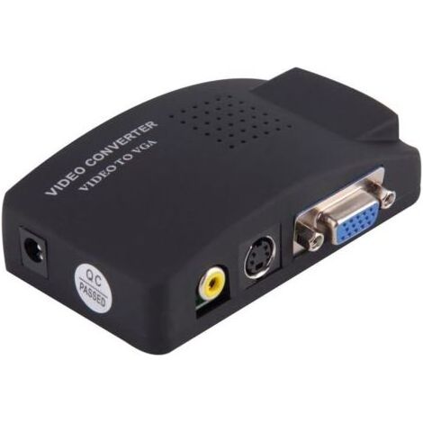 Convertisseur Adaptateur Vidéo AV, RCA, S-Vidéo vers VGA pour Moniteurs Et Projecteurs (1/4)