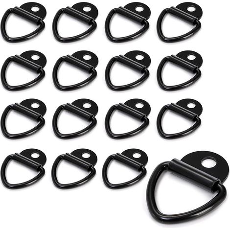 16 PcsAnneaux d'Arrimage en D, Anneaux Arrimage, Remorque d'Anneau Montage Crochet Arrimage en D de Fixation de Montage pour Camions (1/5)
