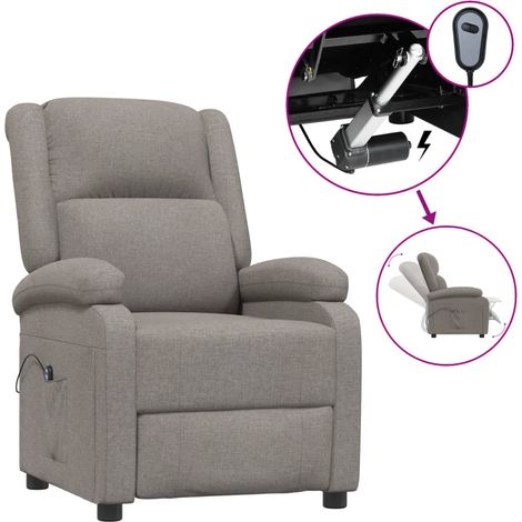 Maison Exclusive - Relaxsessel Elektrisch Taupe Stoff (1/5)