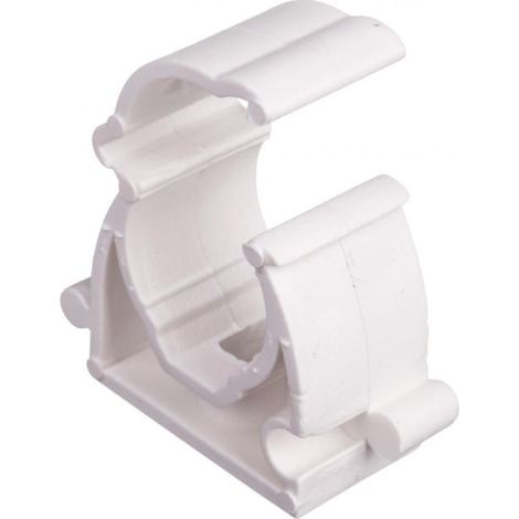 Geschlossener Rohrhalter für 16-mm-Rohre, weiß, UZ 16 10181 /100 Stück/