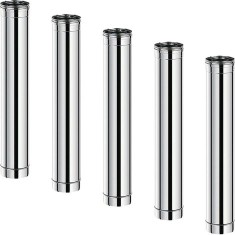 Lot de 5 TDI Conduit concentrique en acier inoxydable polycombustible Inox longueur 100 cm Ø80-125 (1/3)