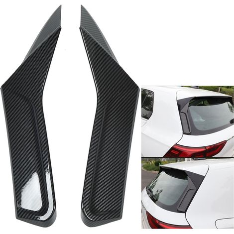 Fahrzeugmodifikation: Heckscheibenspoiler passend für VW Volkswagen Golf 8 MK8 (ein Paar, links und rechts) Carbonfaser-Textur. (1/5)