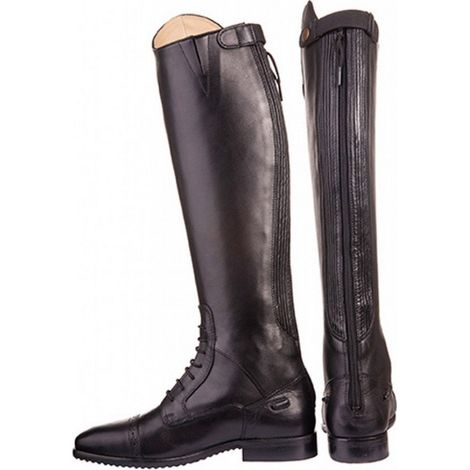 35, Schwarz 9100: Kinderreitstiefel Leder Valencia Kids Modell Standard/schmale Wadenhöhe (1/3)