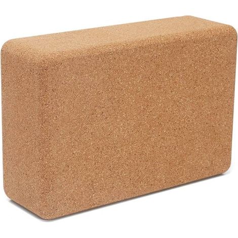 1 bloc de yoga Kork (22,5 x 15 x 7,5 cm) - Brique de yoga Kork antidérapante - Bloc de sport en bois haute densité - Idéal pour les étirements, la flexibilité, l'équilibre, le fitness et le Pilates