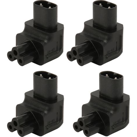 Lot de 4 adaptateurs secteur IEC320 C8 vers C5, connecteur en cuivre, alimentation pour ordinateur, châssis PDU, professionnel (1/5)