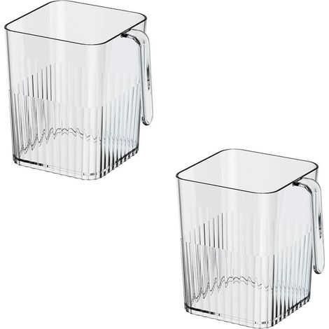 Sollbry Caja de almacenamiento para puerta lateral de refrigerador (paquete de 2) - Organizador para mantener su refrigerador organizado (transparente) (1/5)