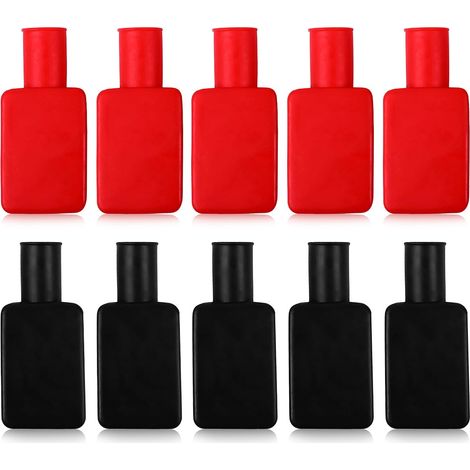 Bornes de Batterie Couvre, 10 Pièces Protège Bornes de Batterie, Caoutchouc Bornes Bouchon Protecteur, Capuchon Battery Terminal, Isolante de Batterie pour Voitures, Bateaux, Camions, Motos (1/5)