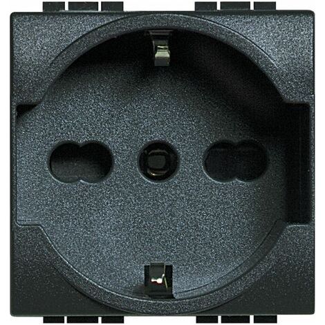 L4140/16 Enchufe 2P+T 16A 250 Vca. Bipaso Antracita Livinglight (1/2)