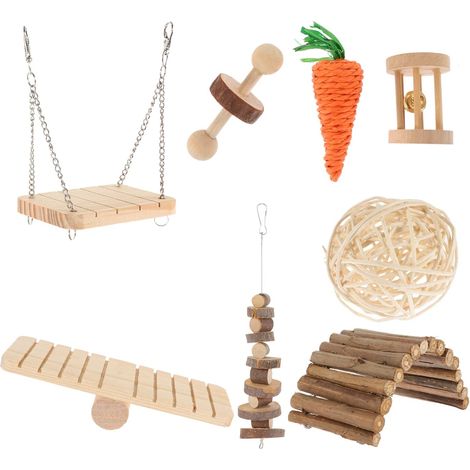 Hamster-Schaukel, Holzspielzeug, 8-teilig (1/5)
