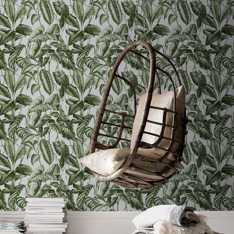 Papier peint intissé Feuillage Naoni 1005 x 52cm Vert (1/5)