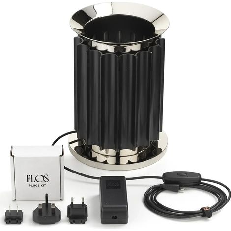 [GEBRAUCHT] B-Ware Flos Taccia Led Tischleuchte Basis Zubehör Ständer Schirm 375mm 5.2kg Schwarz