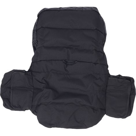 Rasenmähersitzbezug – 600D Oxford-Gewebe – wasserdicht, verstellbar – Schwarz – 48 x 40 x 35 cm