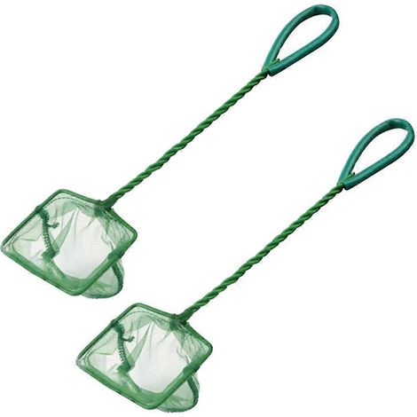 Tragbares Fischernetz mit langem Griff, quadratisches Aquariumzubehör, Aquarium-Fischernetz, Werkzeug zum Reinigen von schwimmenden Gegenständen (1/5)