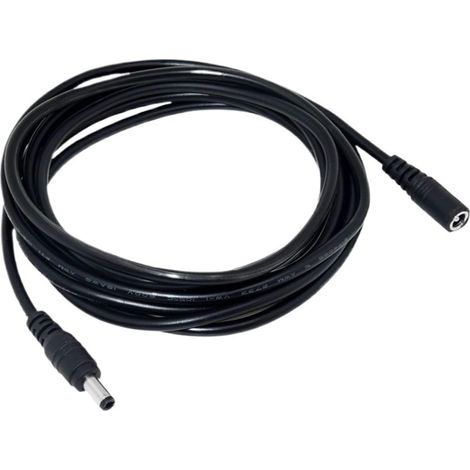 Rallonge d'alimentation mâle 5,5 x 2,1 mm Noir 2 m (1/5)