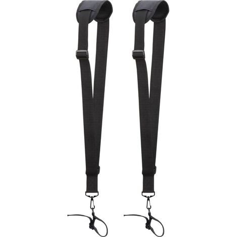 2 Sangles d'épaule Réglables - Harnais pour Débroussailleuse pour Tondeuse à Gazon avec Ceinture en Nylon Durable pourJardinage pour Débroussailleuse KM, STIHL FS (Noir) (1/5)