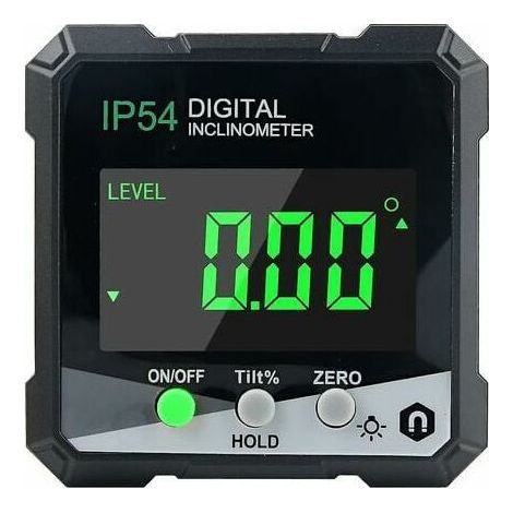 Détecteur d'angle numérique, rapporteur/jauge d'angle avec écran LCD, inclinomètre avec aimant, mesure d'angle numérique (1/4)