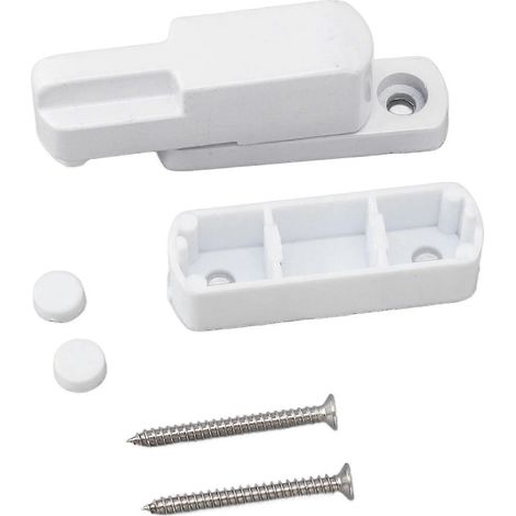 Schiebefensterverriegelung aus Aluminiumlegierung, T-Typ, kindersicher, weiß