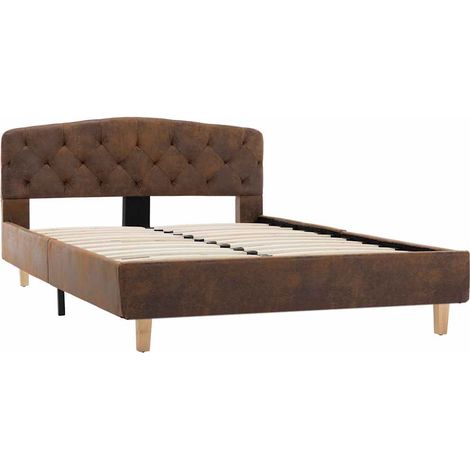 Maison Exclusive - Giroletto Marrone in Similpelle Scamosciata 120x200 cm (1/5)