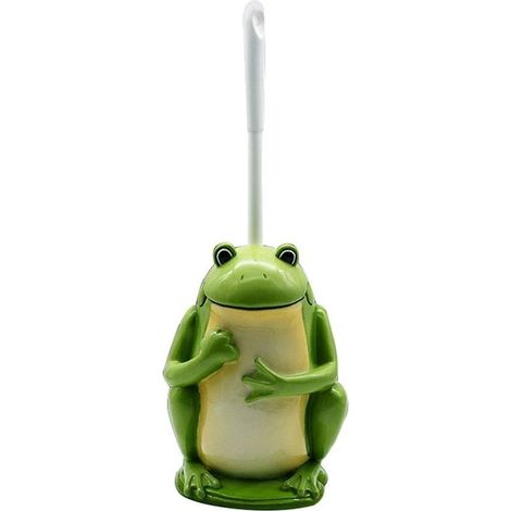 Brosse WC compacte en résine pour salle de bain Motif grenouille Vert (1/3)