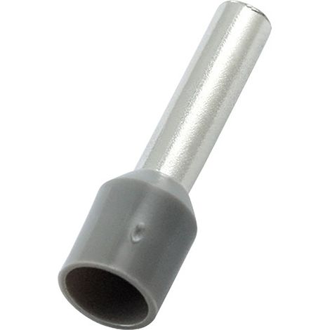 Embout à sertir 0.75mm², Gris, longueur 6mm