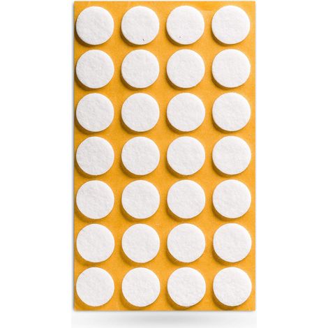 Filzgleiter Ø 20 x 3 mm selbstklebend weiß (1/2)