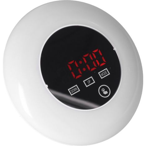 Horloge Numérique LED avec Miroir, Thermomètre et 7 Couleurs - Pour Bureau et Chambre, Affichage Rouge