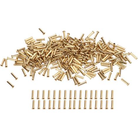 500 pièces d'œillets en laiton décoratifs à trou traversant, excellente résistance à la corrosion, dimensions 2.5x11x3.8mm (1/5)