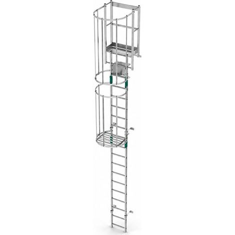 Echelle à crinoline avec trappe - Hauteur à franchir de 3,46 à 4,3m - CRINO-SF/003-7871 (1/5)